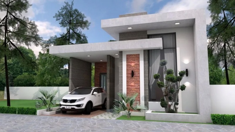 Picture of Small Contemporary House Concept with Two Bedrooms