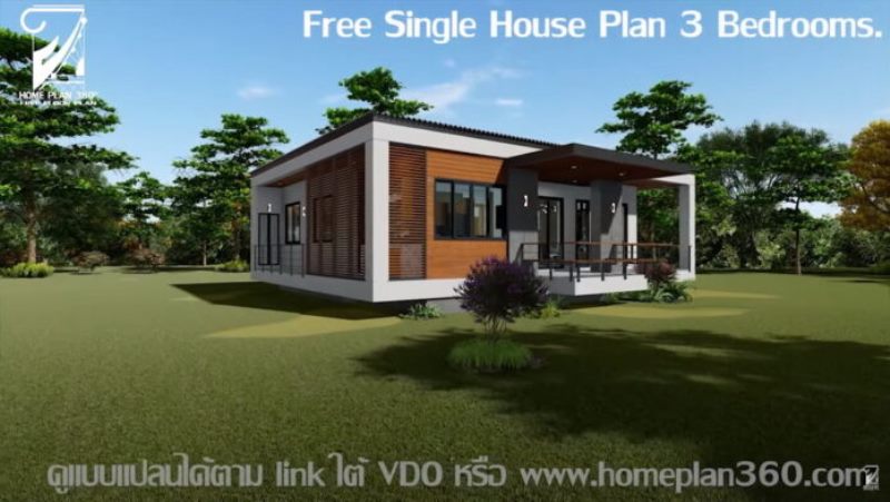 Picture of Single-Storey House Plan in Elevated Floor Scheme