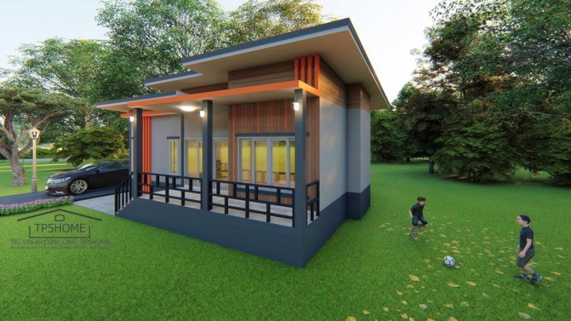 Picture of Modern Country House Plan with Open Air Balcony