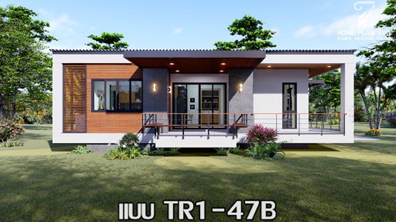 Picture of Single-Storey House Plan in Elevated Floor Scheme