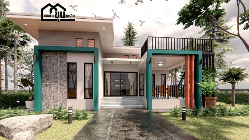 Picture of Cool One-Storey Modern House with a Roof Deck