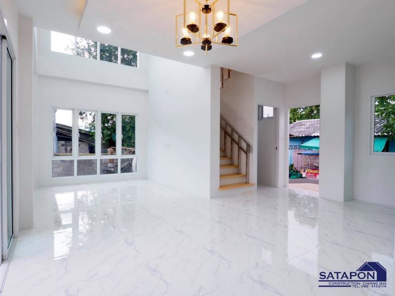 Picture of Two Storey Modern House Design with Enormous Glass Windows