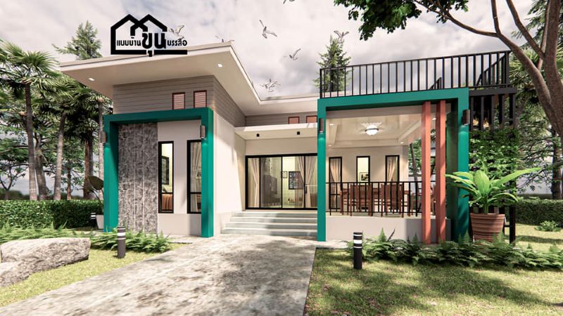Picture of Cool One-Storey Modern House with a Roof Deck