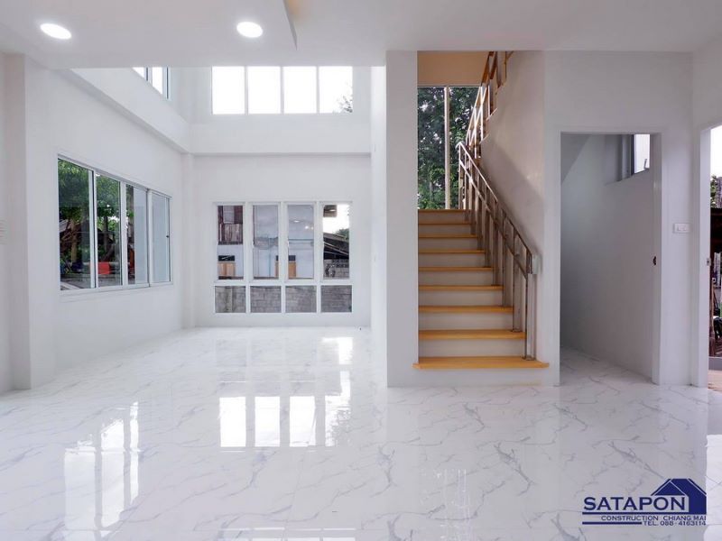Picture of Two Storey Modern House Design with Enormous Glass Windows