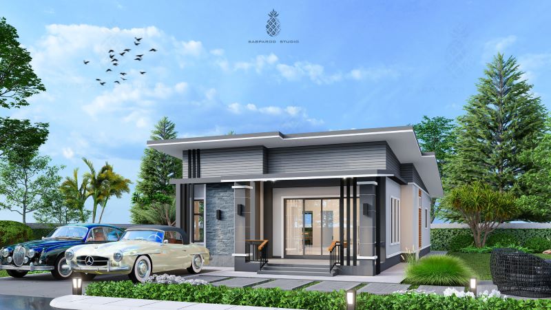Picture of Graceful Bungalow House Design in Soft Colors 