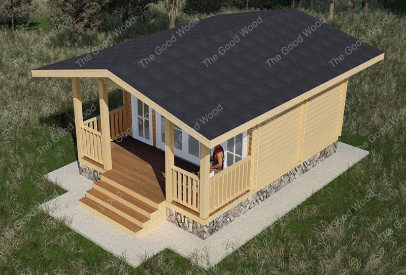 Picture of Simple Log House Design for Vacation Escapades