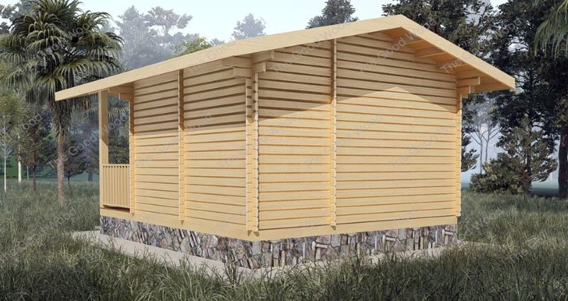 Picture of Simple Log House Design for Vacation Escapades