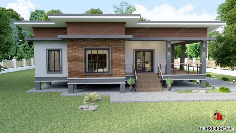 Picture of Brick Wall Cladding of a Modern Home Design