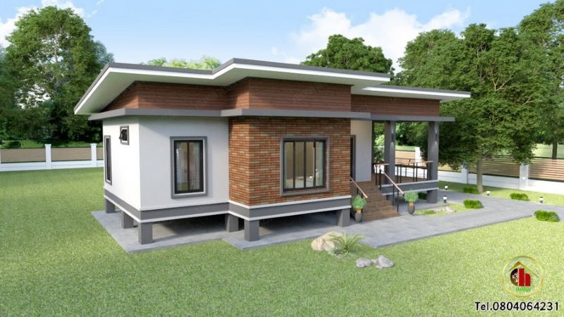 Picture of Brick Wall Cladding of a Modern Home Design