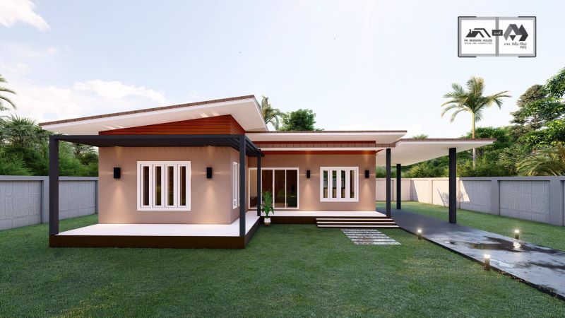 Picture of Modern L-shaped House Plan in Soft and Warm Tones