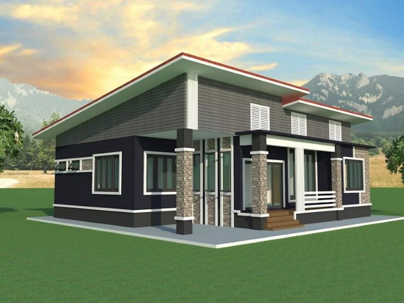 Picture of Modern One Storey Home Plan with Stylish Skillion Roof