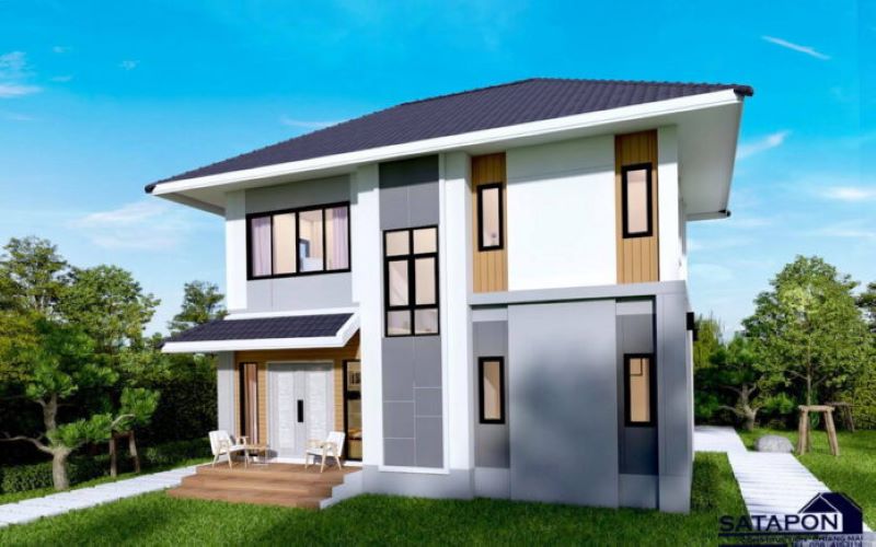 Picture Contemporary Two Storey House in a Tropical Setting
