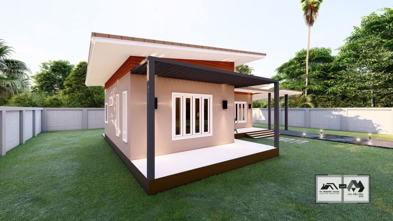 Picture of Modern L-shaped House Plan in Soft and Warm Tones