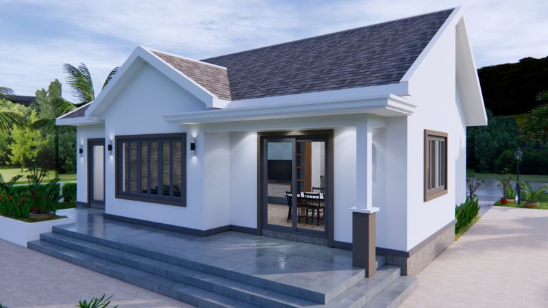 Picture of Adorable Bungalow House with Stones Wall Cladding