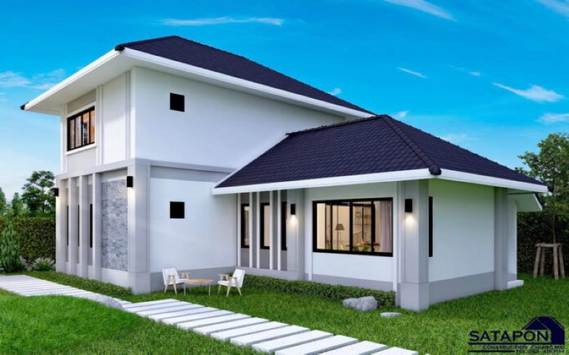 Picture Contemporary Two Storey House in a Tropical Setting