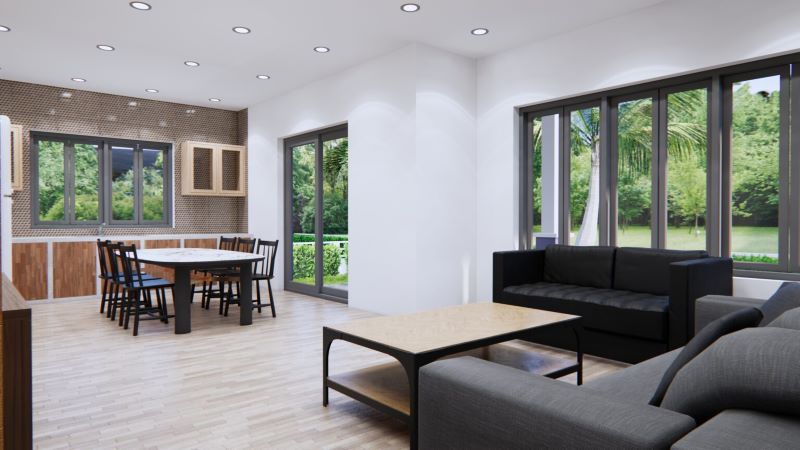 Picture of Adorable Bungalow House with Stones Wall Cladding