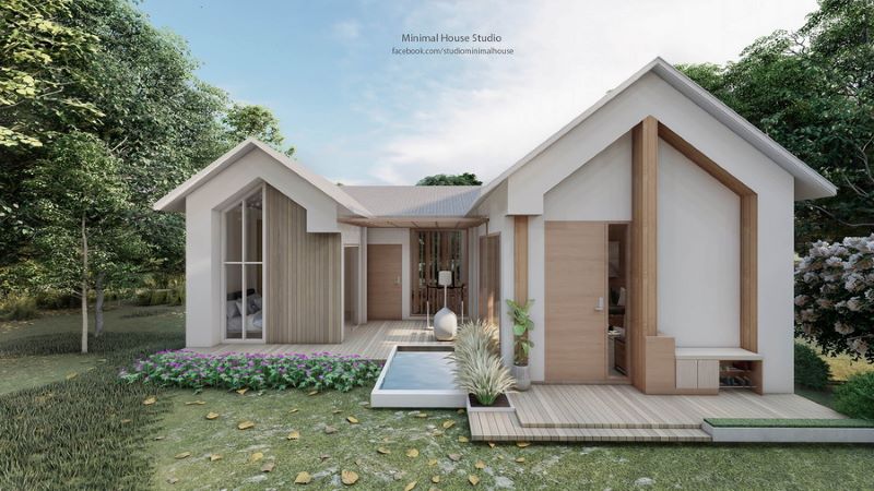 Picture of Modern Minimalist Home Design in White and Brown Shades