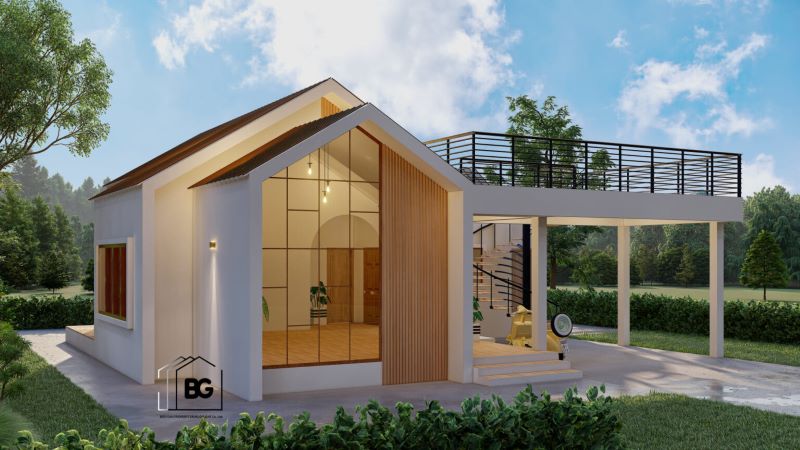 Picture of Deluxe Contemporary Home Plan with a Roof Deck
