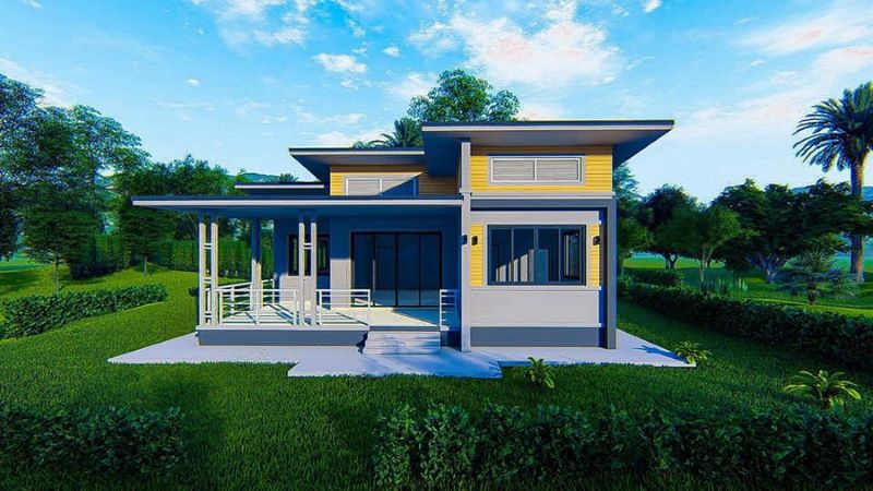 Picture of Contemporary Style House Concept with Gorgeous Balcony