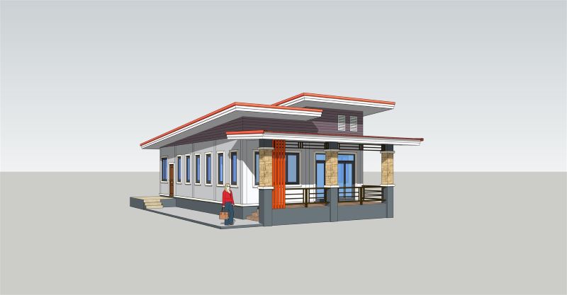 Picture of Eye-Catching Three-Bedroom House Plan in a Farmland