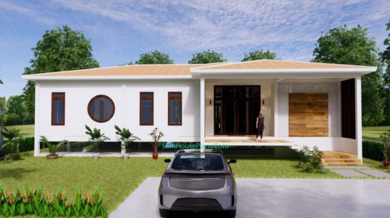 Picture of Dramatic Contemporary House Plan with Spacious Floor Plan