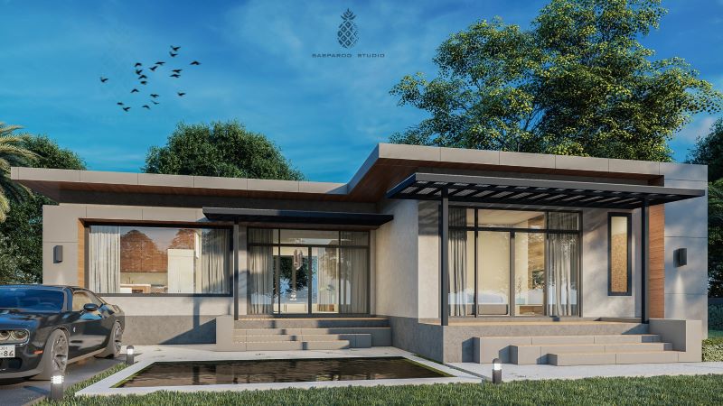 Picture of Sophisticated One-Storey Home Plan with Covered Lanai