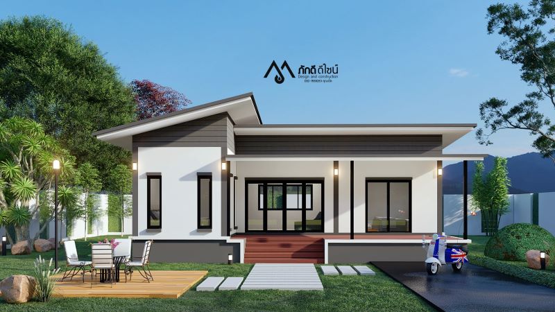 Picture of Modern Single-Storey House Design with Cozy Outdoor Living