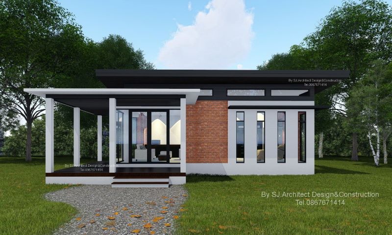 Picture of Modern Country Style Home Plan with Great Visual Appeal