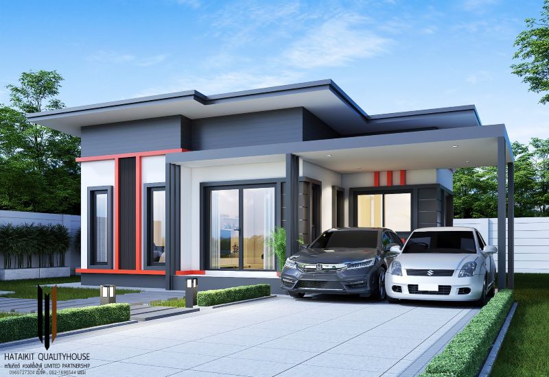 Picture of Contemporary One-Level House Design with Three Bedrooms