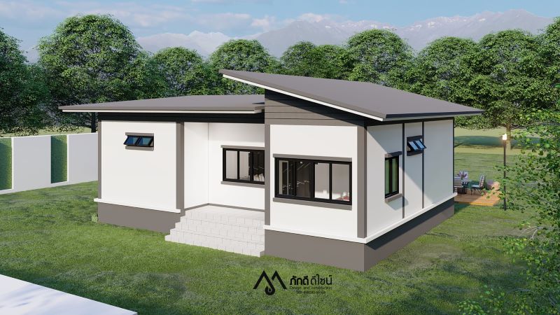 Picture of Modern Single-Storey House Design with Cozy Outdoor Living