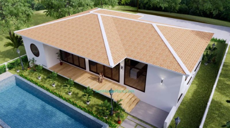 Picture of Dramatic Contemporary House Plan with Spacious Floor Plan