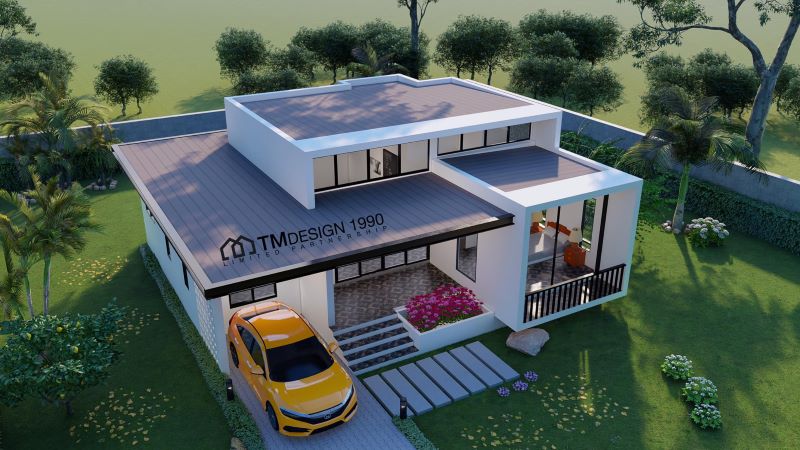 Picture of Modern Prairie Style House with Enormous Glass Wall