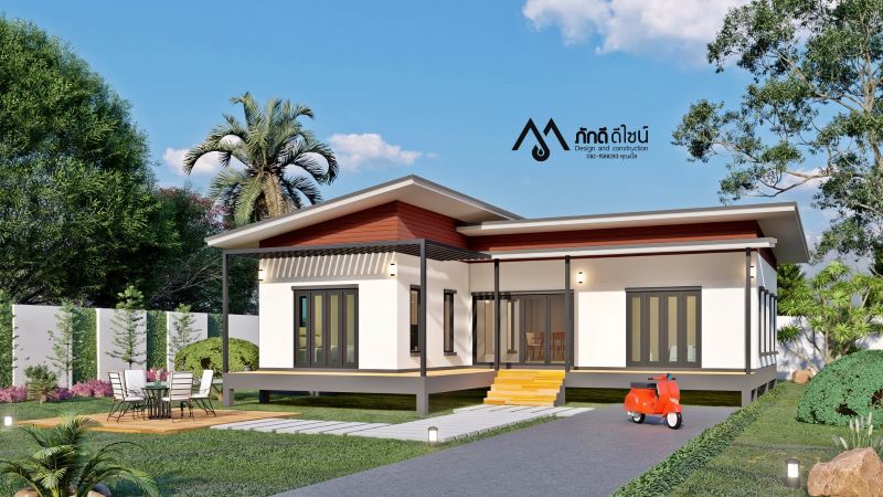 Picture of Contemporary Bungalow House Plan in Stilt Concept 