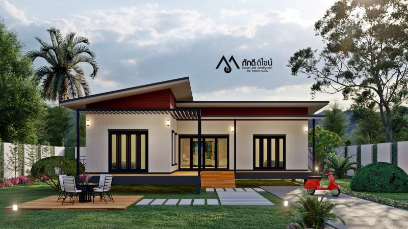 Picture of Contemporary Bungalow House Plan in Stilt Concept 
