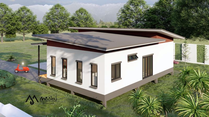 Picture of Contemporary Bungalow House Plan in Stilt Concept 