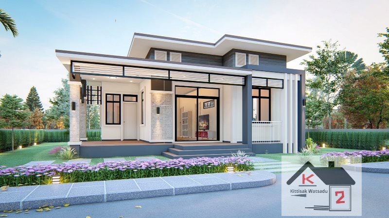 Picture of Contemporary Single-Storey Family Home Design 