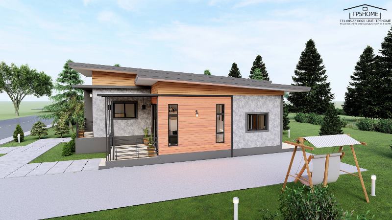 Picture of Contemporary Bungalow Home Design with High Ceilings
