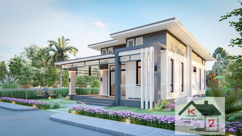 Picture of Contemporary Single-Storey Family Home Design 