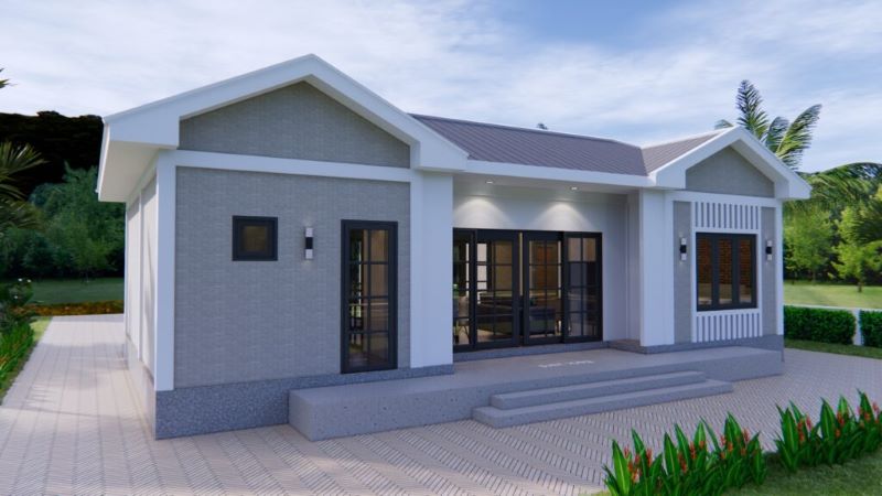 Picture of Modern Architectural House Design with Symmetrical Layout