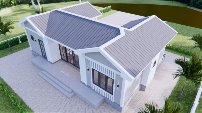 Picture of Modern Architectural House Design with Symmetrical Layout