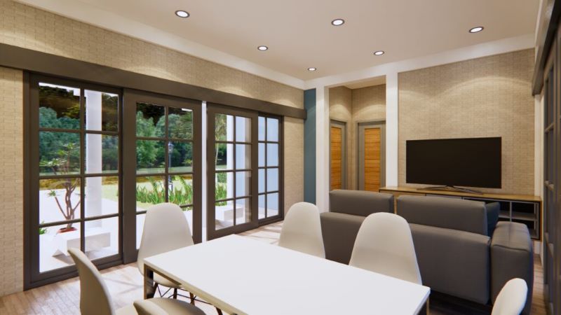 Picture of Modern Architectural House Design with Symmetrical Layout