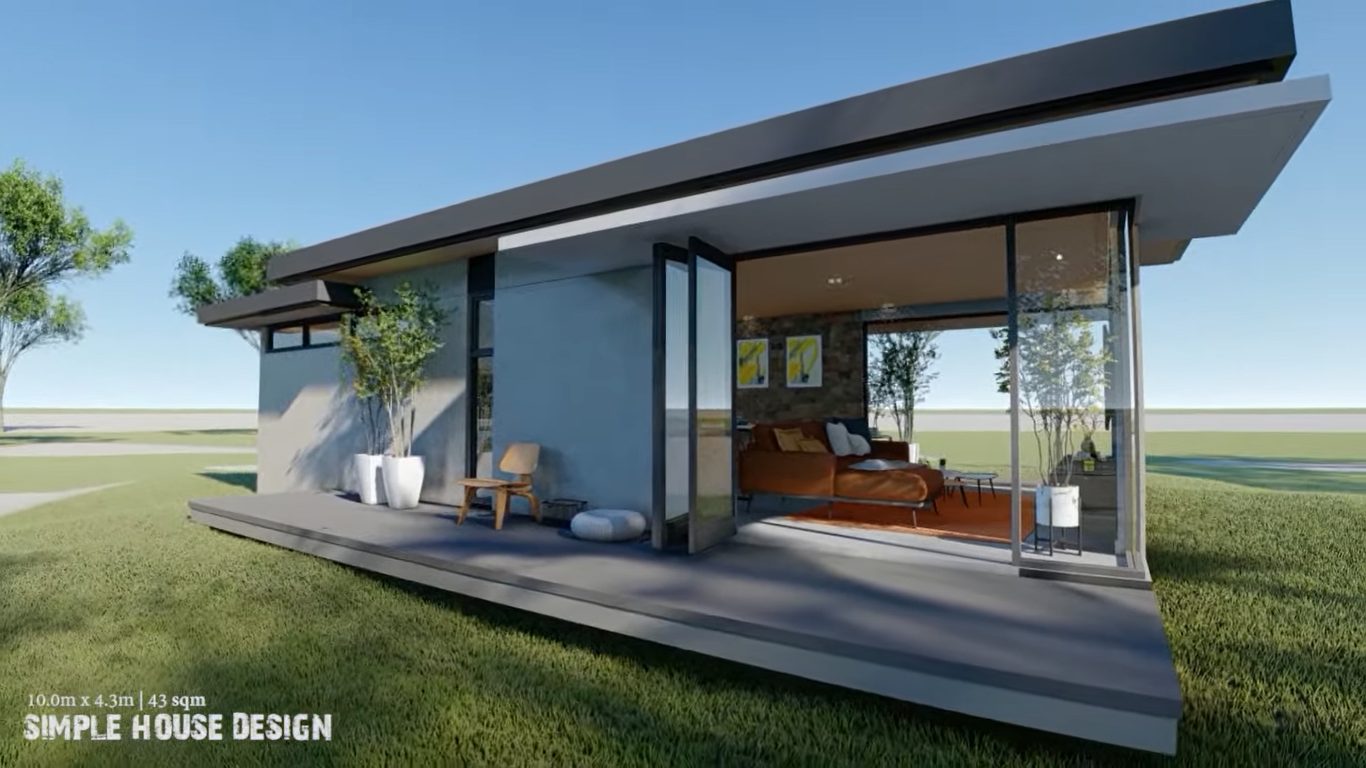Picture of Small Contemporary Home Design in a Narrow Lot