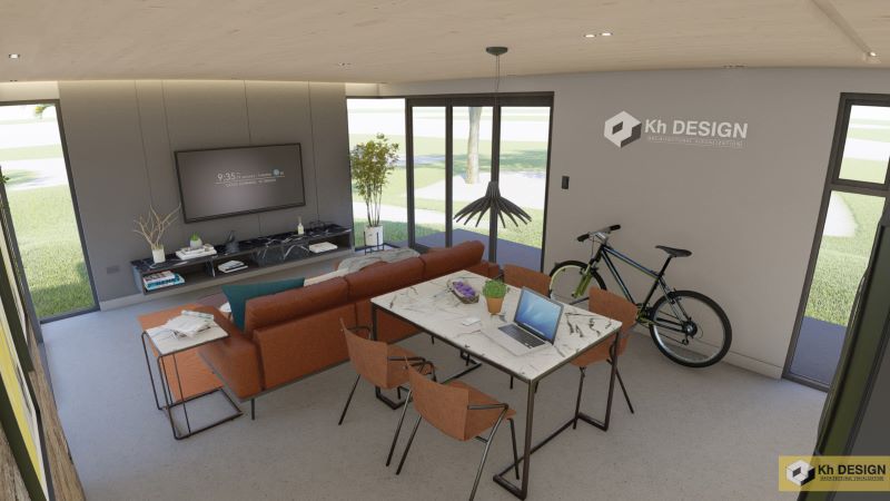 Picture of Small Contemporary Home Design in a Narrow Lot