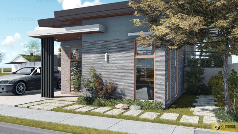 Picture of Energy Efficient Bungalow House with Natural Stone Elements 