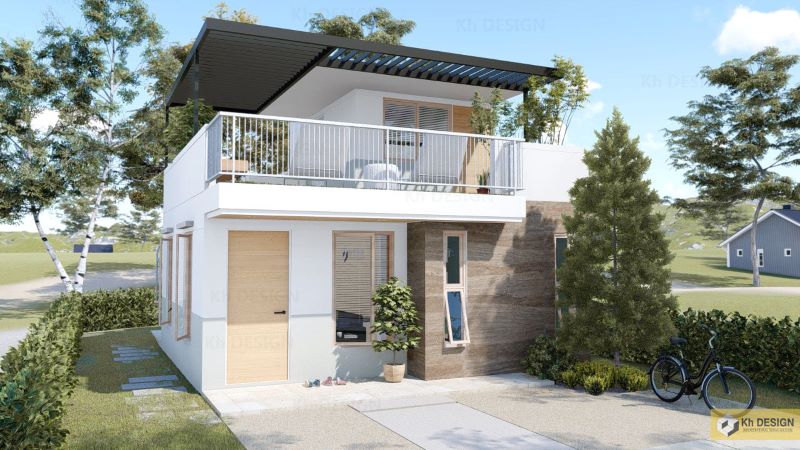 Picture of Modern Mountain Home Plan with a Roof Deck