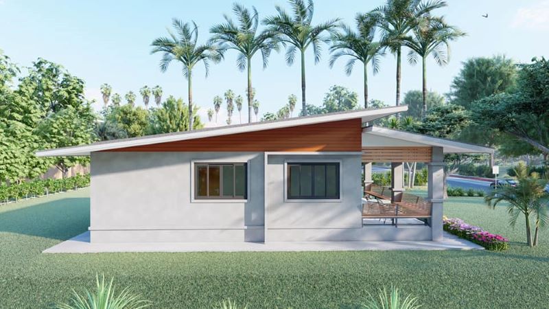 Picture of Contemporary Bungalow House Concept with Attached Carport