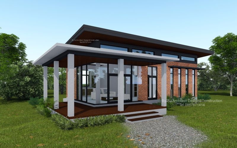 Picture of Charming Country Home with Bricks Wall Cladding