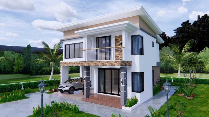 Picture of Two Storey Home Design with Master Suite and Gym 