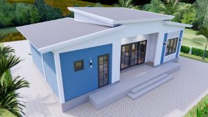 Picture of Contemporary Prairie-Style House with Symmetrical Concept