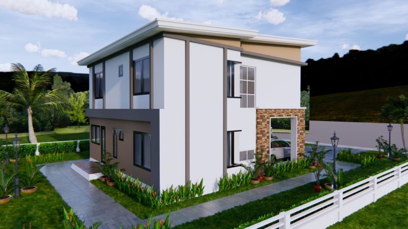 Picture of Two Storey Home Design with Master Suite and Gym 